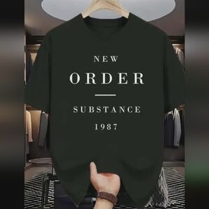 New Order Substance Black Graphic T-Shirt XL